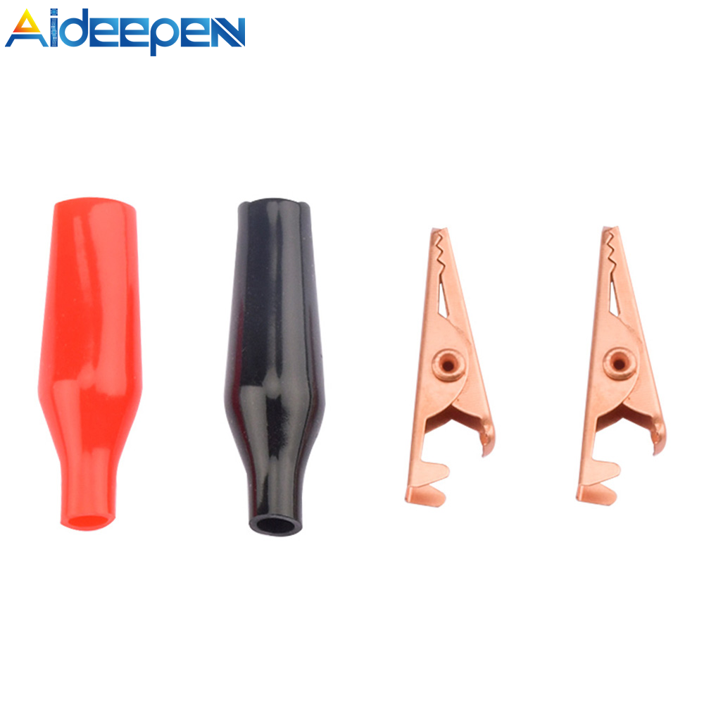 Aideepen 10A Alligator Medium Pure Copper Alligator Clamp with Protective