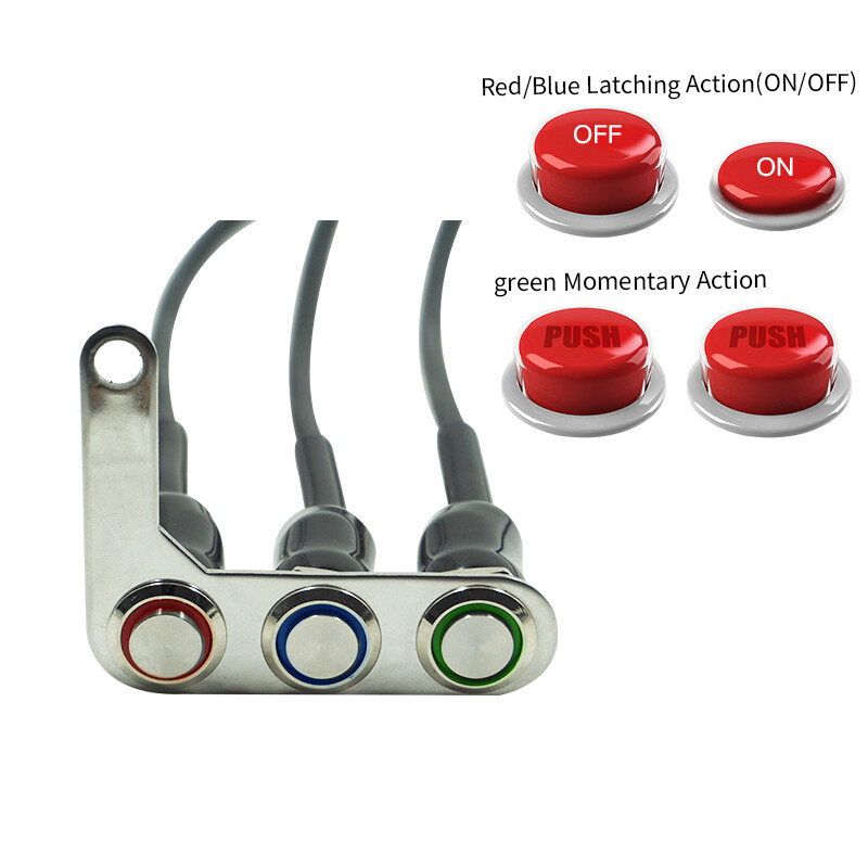 Công Tắc Xe Máy Tay Lái Khuôn Có Thể Điều Chỉnh Công Tắc Chống Thấm Nước Nút Ấn On-Off Cho Đèn Pha Còi Báo Rẽ Bắt Đầu Kill Với Đèn LED