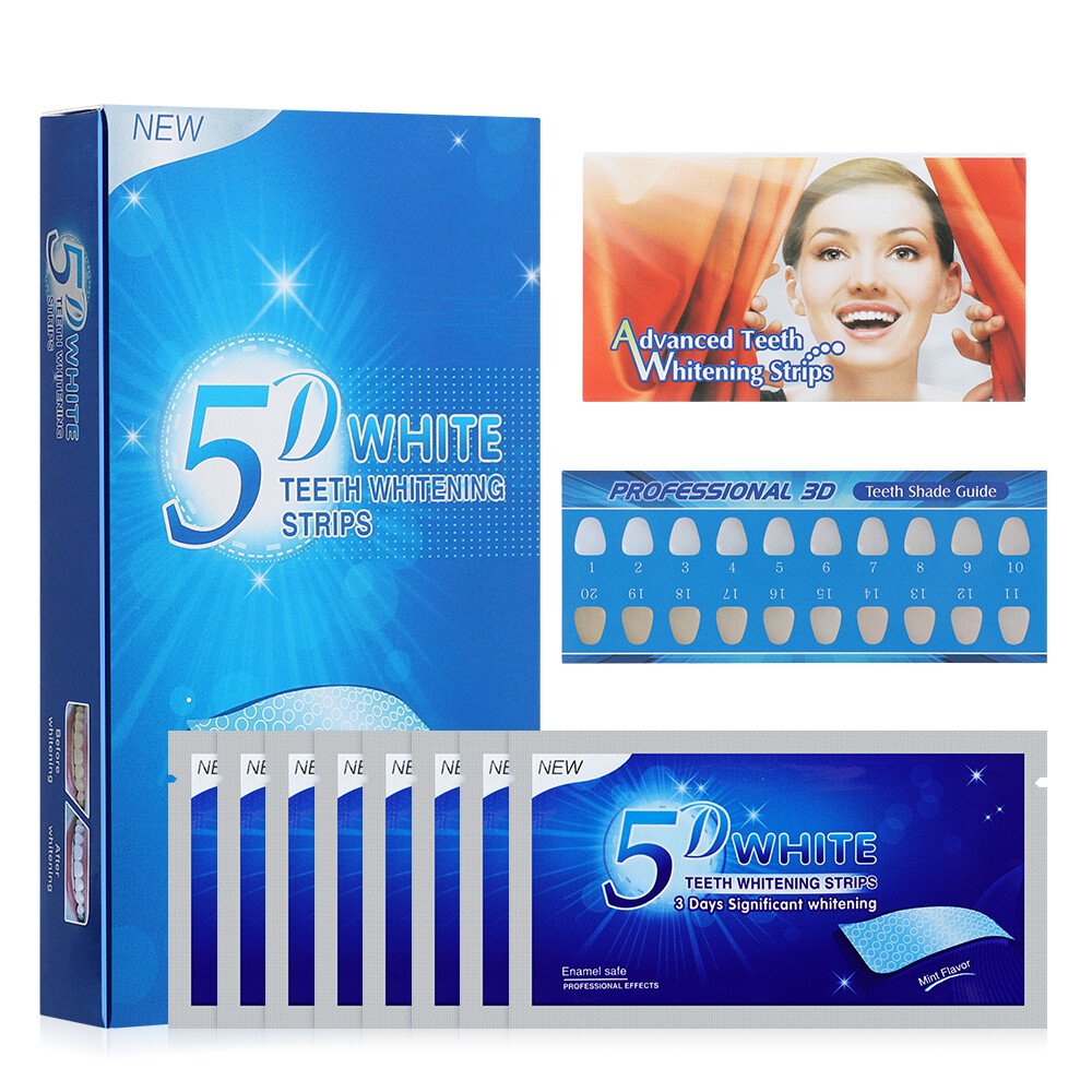 14Pcs Whitenin Răng Dải Bạc Hà Thơm Làm Sạch Răng Chăm Sóc Răng Miệng Ental Tẩy Trắng 美白牙贴 炫白牙贴