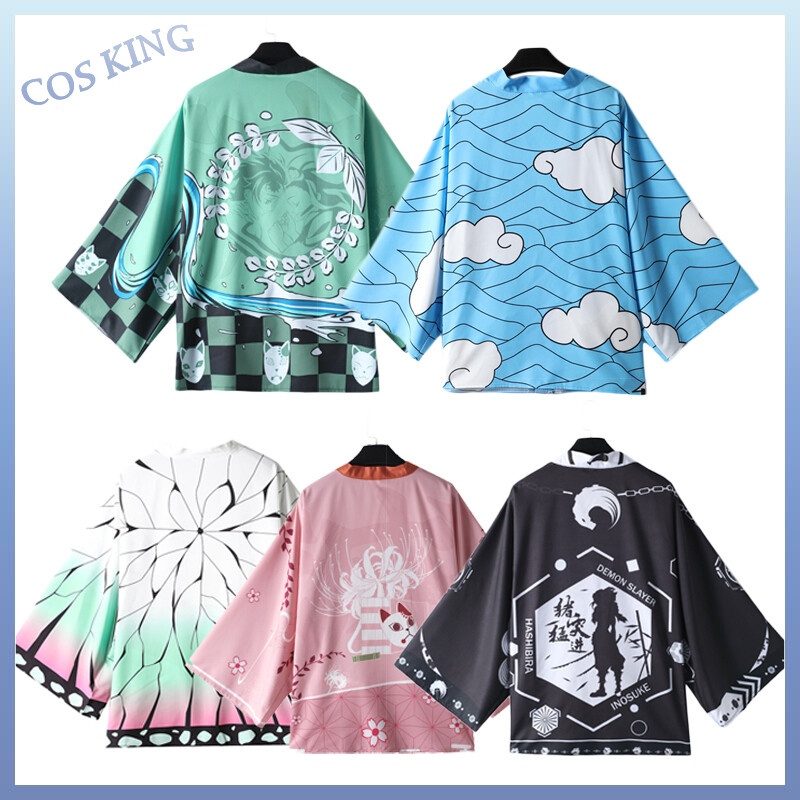 Phi Hành Gia Nezuko Kamado Tanjirou Hashibira Inosuke Urokodaki Sakonji Áo Choàng Haori Trang Phục Cosplay Diệt Quỷ Cứu Nhân Kimono Mùa Hè Yukata