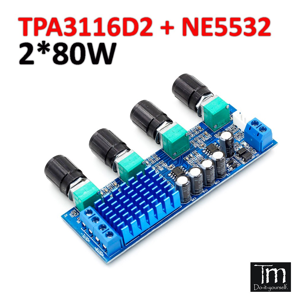 Mạch khuếch đại âm thanh tpa3116d2 -ne5532 - 2*80w