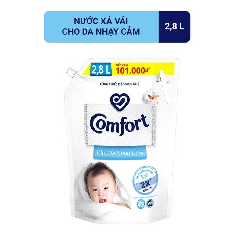 Nước xả vải comfort cho da nhạy cảm - phù hợp với làn da em bé