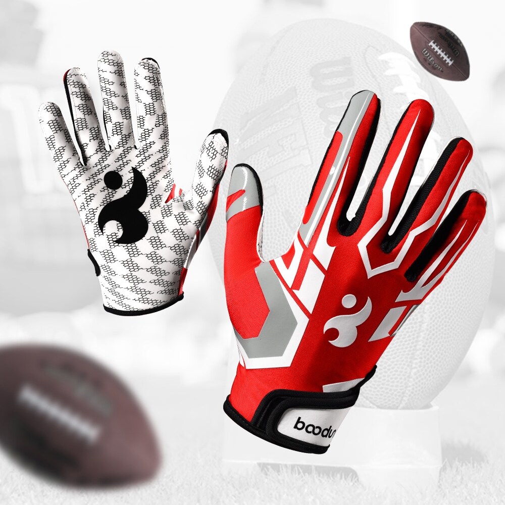 American football rugby gloves non-slip wear-resistant quarterback wide receiver defender sticky ball catch frisbee palm protection ⭐⭐⭐⭐⭐☏