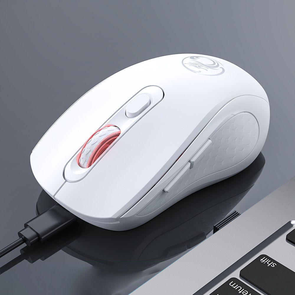 Chuột không dây im lặng bluetooth imice w-718 6 nút 1600 dpi 2.4ghz có thể sạc lại cho máy tính máy vi tính máy tính xách tay