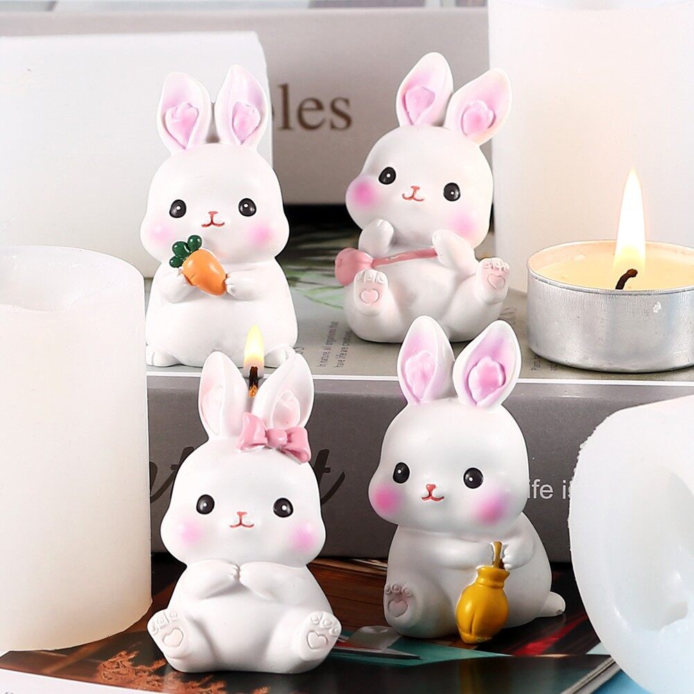 Mould Animal Aromatherapy Soap Rabbit Cube Making Chocolate Easter Bunny