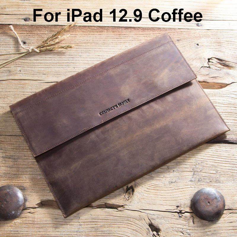 Danh Bạ Họ Cho iPad Pro 11 12.9 2017 2018 Đau Khổ Da Thật Chính Hãng Da Máy Tính Bảng Tay Túi Đeo Cho Macbook 12 Inch Từ Tính ốp Lưng Bảo Vệ Tùy Chỉnh