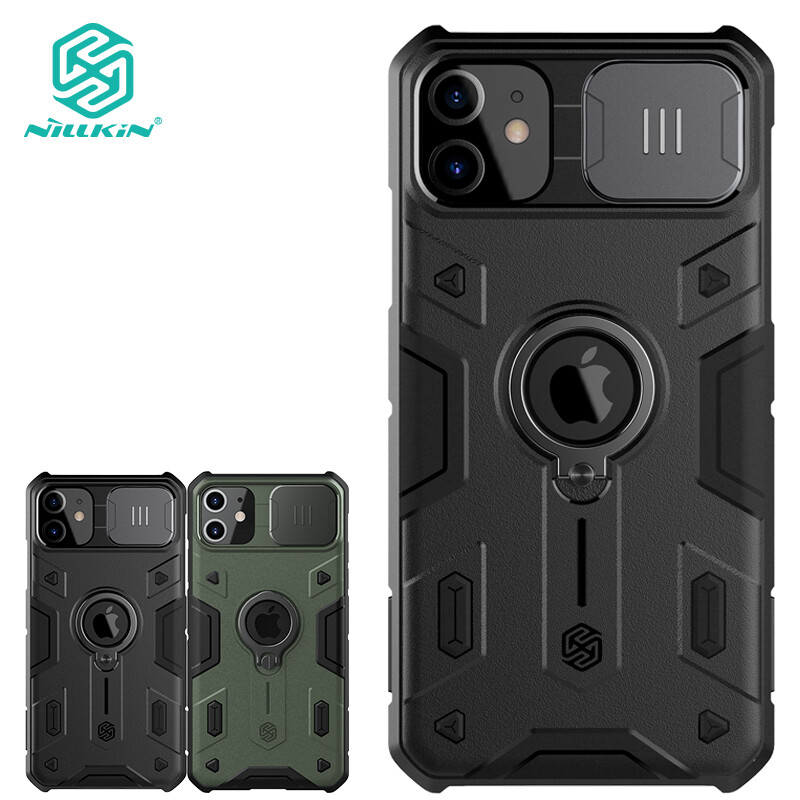 Nillkin Camshield Armor Ốp Lưng Cho iPhone 11 Thân Thiện Với TPU Và PC Trượt Bìa Máy Ảnh Vỏ Lưng Bảo Vệ Trường Hợp Với Chân Đỡ Hình Nhẫn Cho Iphone 11