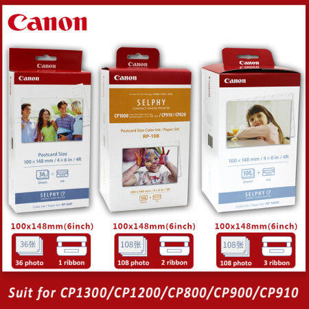 1pcs KP-108IN RP-108 KP-36 Photo Paper & Ink Catidge for Canon Selphy CP Series Photo Printer CP800 CP910 CP1200 CP1300