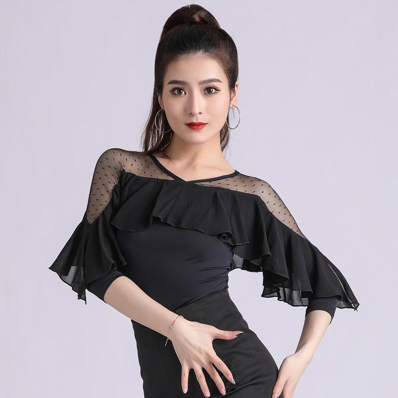 Điệu Nhảy Latin hàng đầu của phụ nữ trang phục mới lá sen thời trang phòng khiêu vũ quần áo khiêu vũ tiêu chuẩn quốc gia hiện đại hiệu suất khiêu vũ