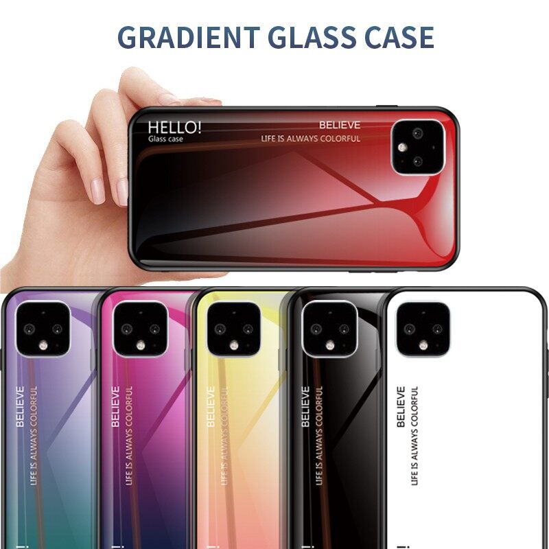 Ốp lưng google pixel 4 3 3a xl ốp lưng kính cường lực màu gradient ốp lưng cứng ốp lưng google pixel 4xl 3xl 3axl