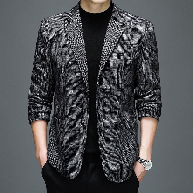 Cỡ lỡn 4XL nam kẻ sọc áo khoác áo vest dáng ôm áo khoác áo khoác dạng Vét công sở giản dị quần áo cưới