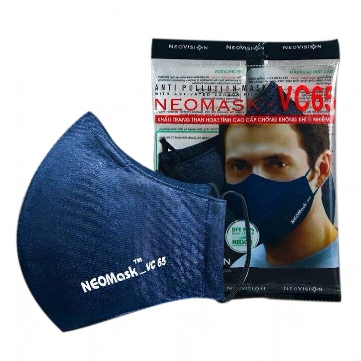 [Cam Kết ] Khẩu trang VC65 Than hoạt tính cao cấp lọc khí ô nhiễm NeoVision NeoMask VC - 65 (Xanh Navy)