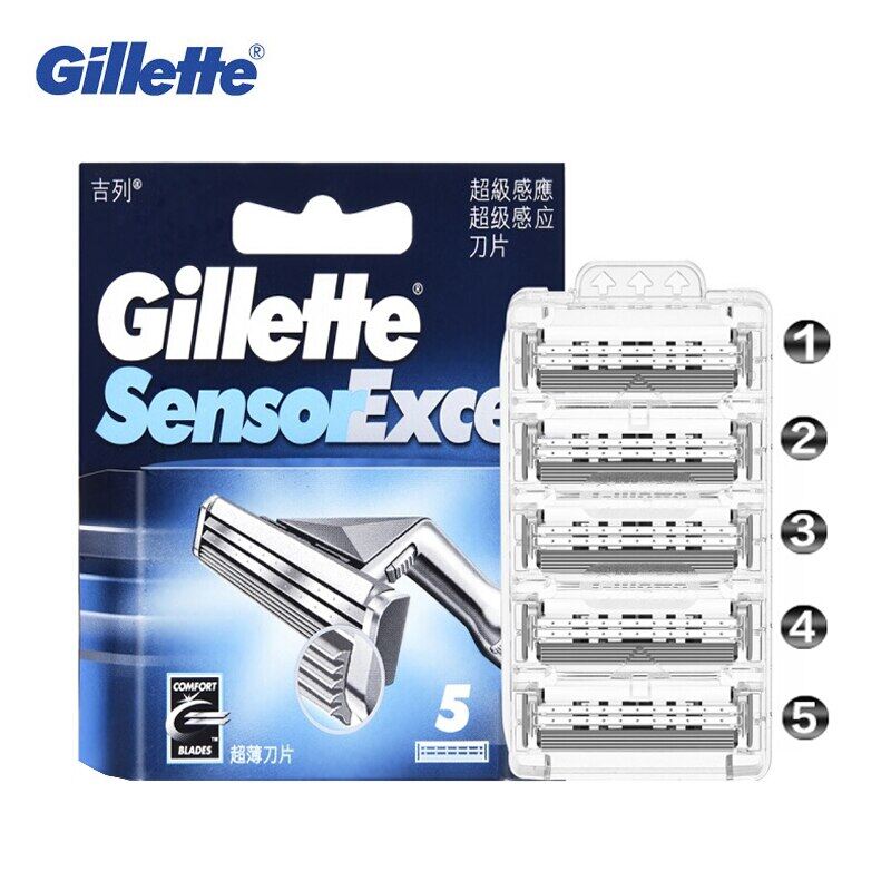 Lưỡi dao cạo gillette sensor excel lưỡi dao cạo thay thế hai lớp đầu cho dao cạo excel và dao cạo vector 3 cảm biến cho nam