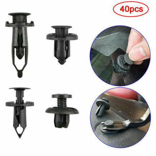 [Bhkasdi] 40 cái xe Chốt hãm dạng đẩy Pin miếng đệm cửa xe Đồ trang trí đinh tán chốt đúc Bộ phụ kiện