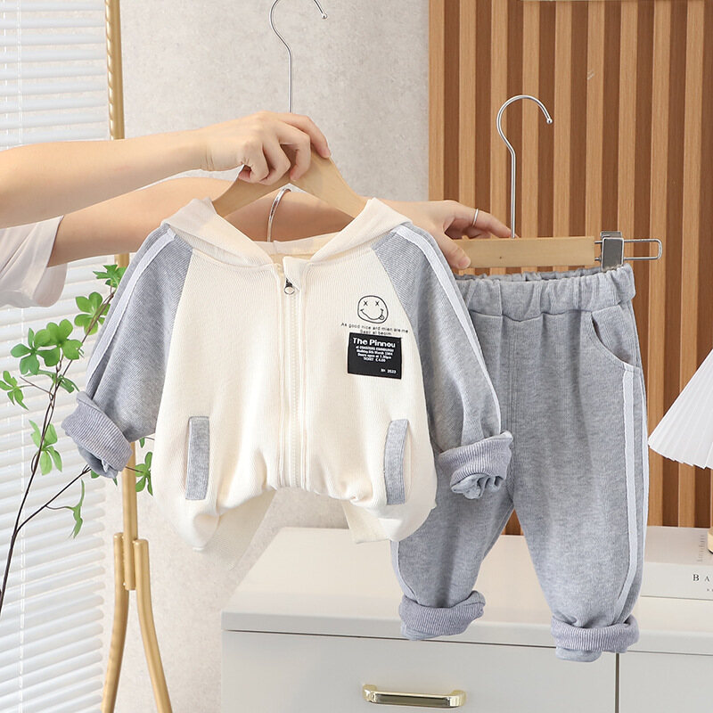 Diimuu 2 cái mùa xuân thu thời trang bé trai quần áo bộ áo + quần cotton blend trẻ em trang phục trẻ em 1-4 tuổi bộ quần áo thường ngày trẻ sơ sinh quần áo trẻ em