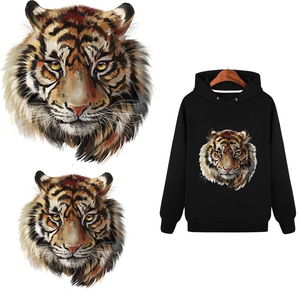 Miếng Dán Đầu Hổ Broadfashion Miếng Dán Truyền Nhiệt Đồ Trang Trí Quần Áo Tự Làm Bằng Sắt