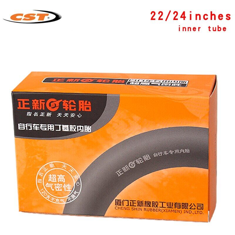 Cst săm xe đạp 22 24inch 1.5 1.75 1.9 2.125 24*1 3/8 sv/fv săm xe đạp leo núi lốp xe cao su butyl