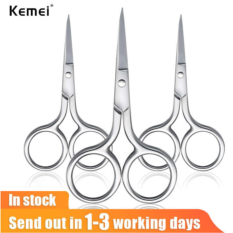 Kemei 3 Pack Nose Hair shaver Facial Small Stainless for Eyebrows, Nose, Moustache, Beard ราคา 93 บาท*ส่งฟรี