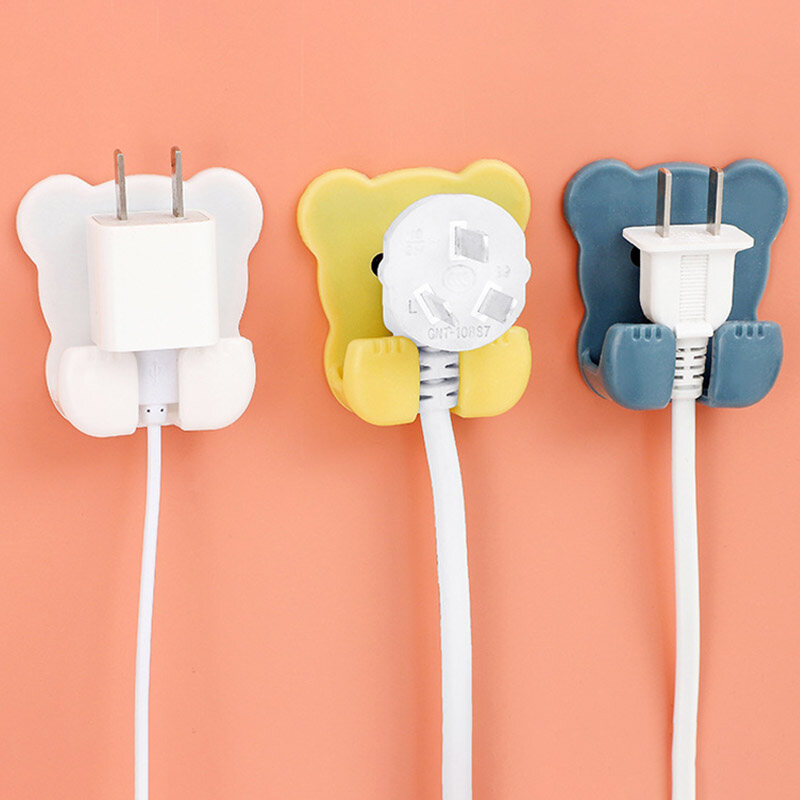Baixu 2 chiếc/cái/bộ móc cắm nhựa gắn tường giá cắm dây nguồn chống nước gia dụng móc cắm giá đựng ổ cắm