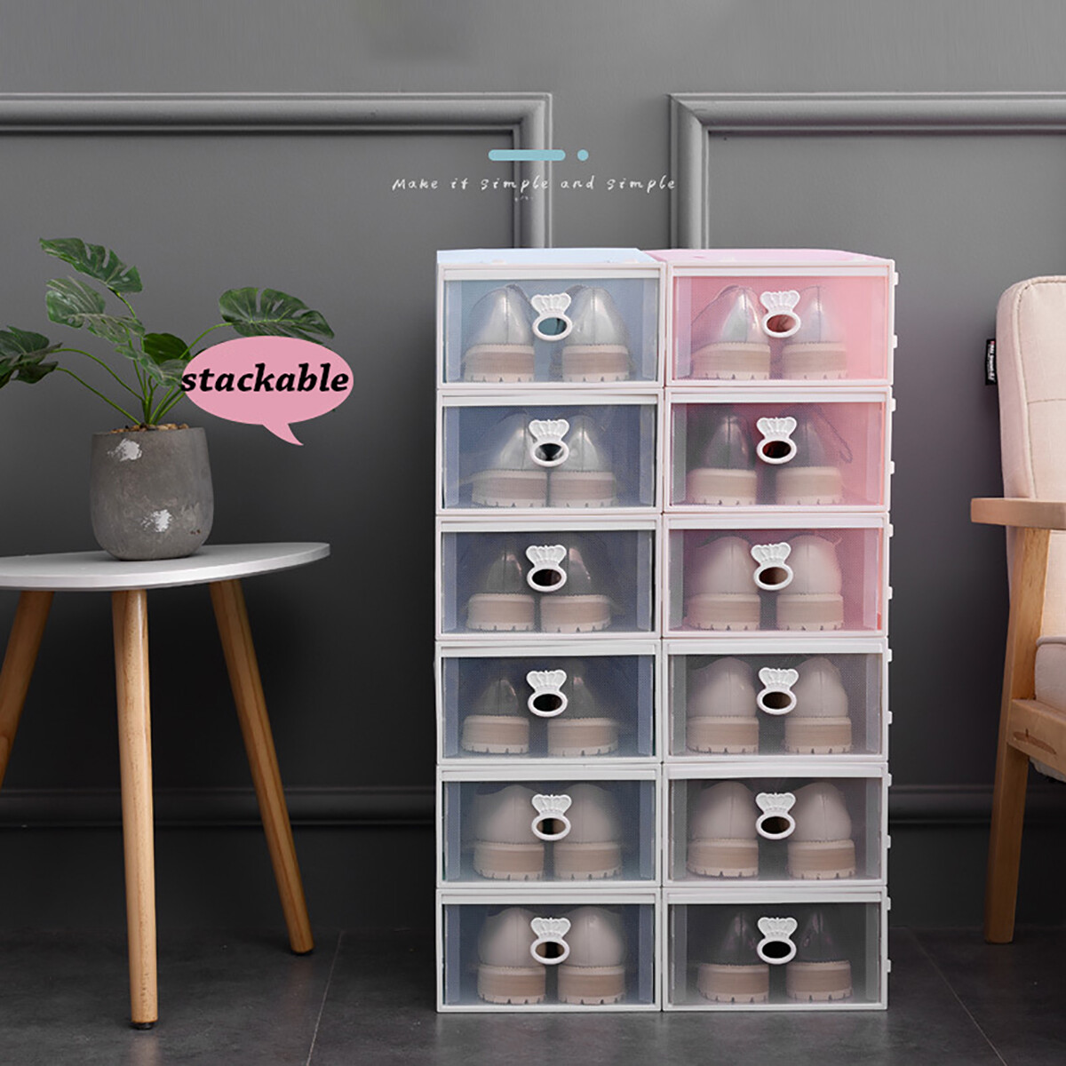 Shop Generic Drawer shoe box storage transparent shoe box factory