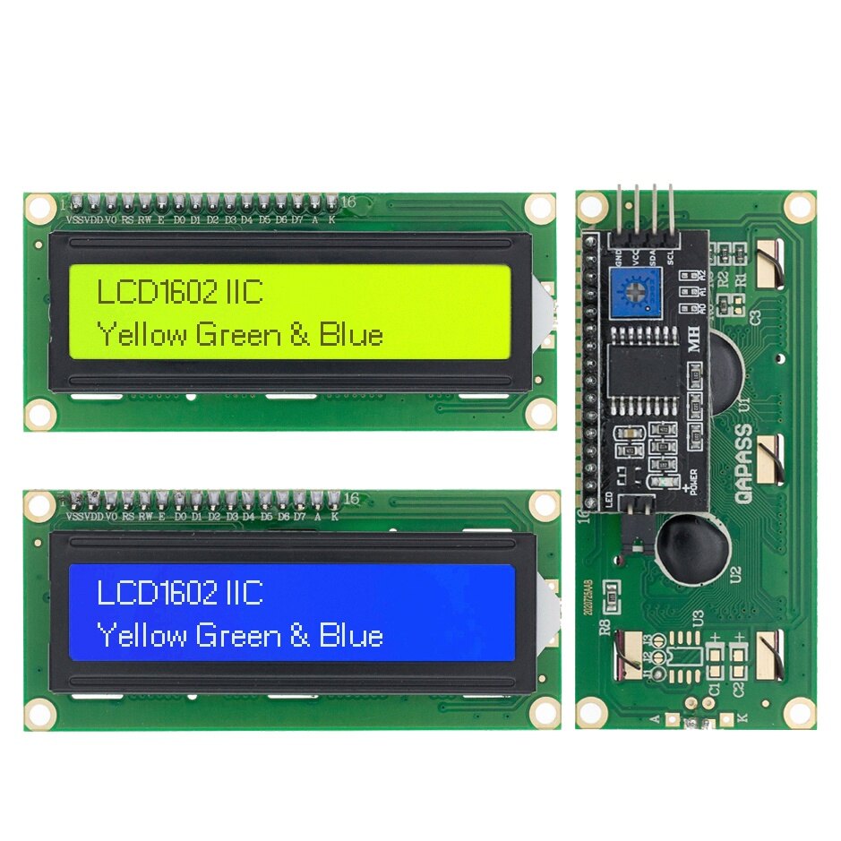 Lcd1602 1602 mô đun lcd màn hình xanh dương vàng xanh lá màn hình lcd 16x2 ký tự pcf8574t pcf8574 iic i2c giao diện 5v cho arduino