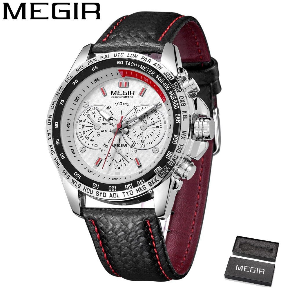 Đồng Hồ Thể Thao Nam MEGIR Đồng Hồ Đeo Tay Thạch Anh Cho Nam MGE1010G