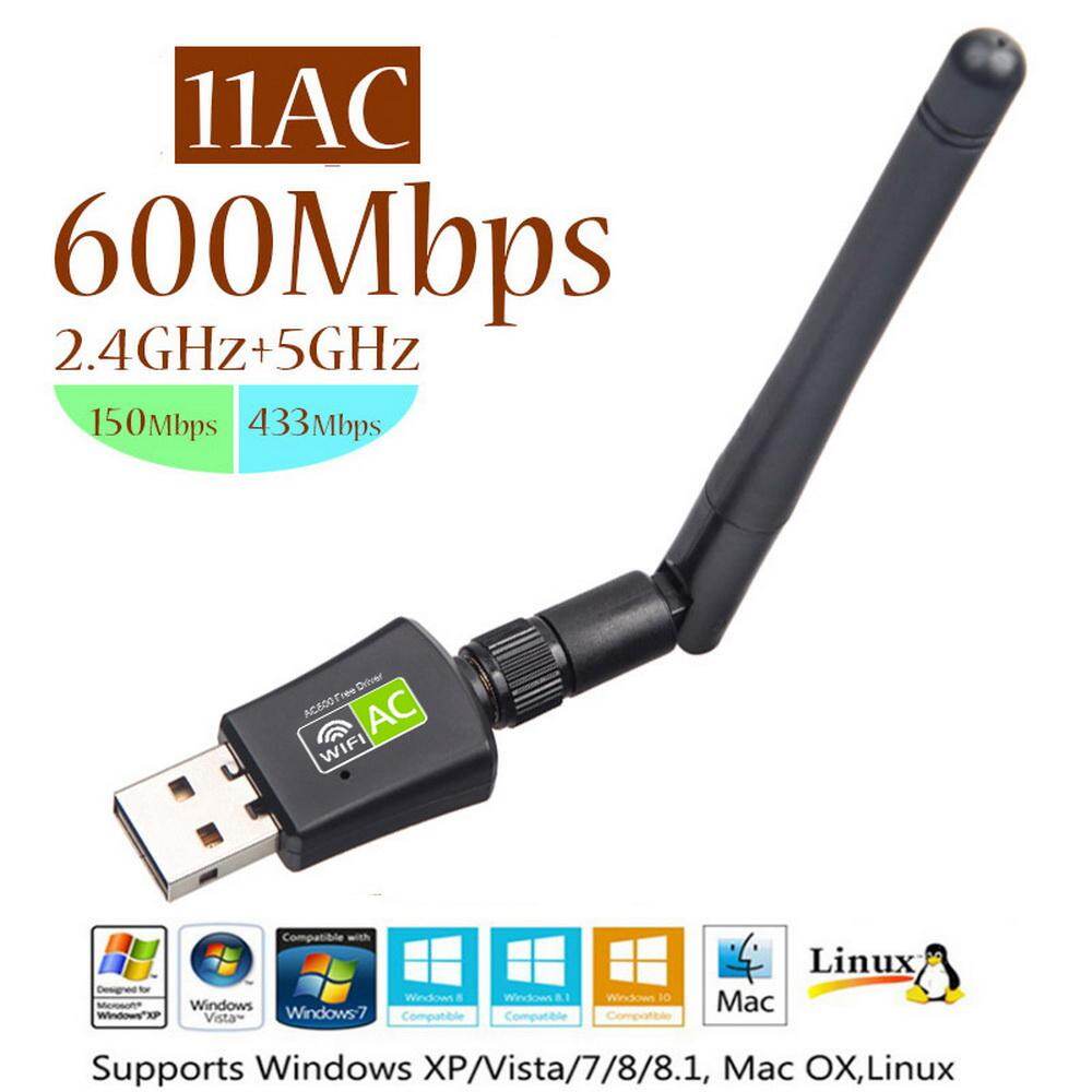 Bộ Chuyển Đổi USB WiFi Trình Điều Khiển Miễn Phí 600G + 5Ghz Băng Tần Kép 2.4 Mbps Bộ Thu Wifi Dongle Wi-Fi Máy Tính Xách Tay RTL8811AU