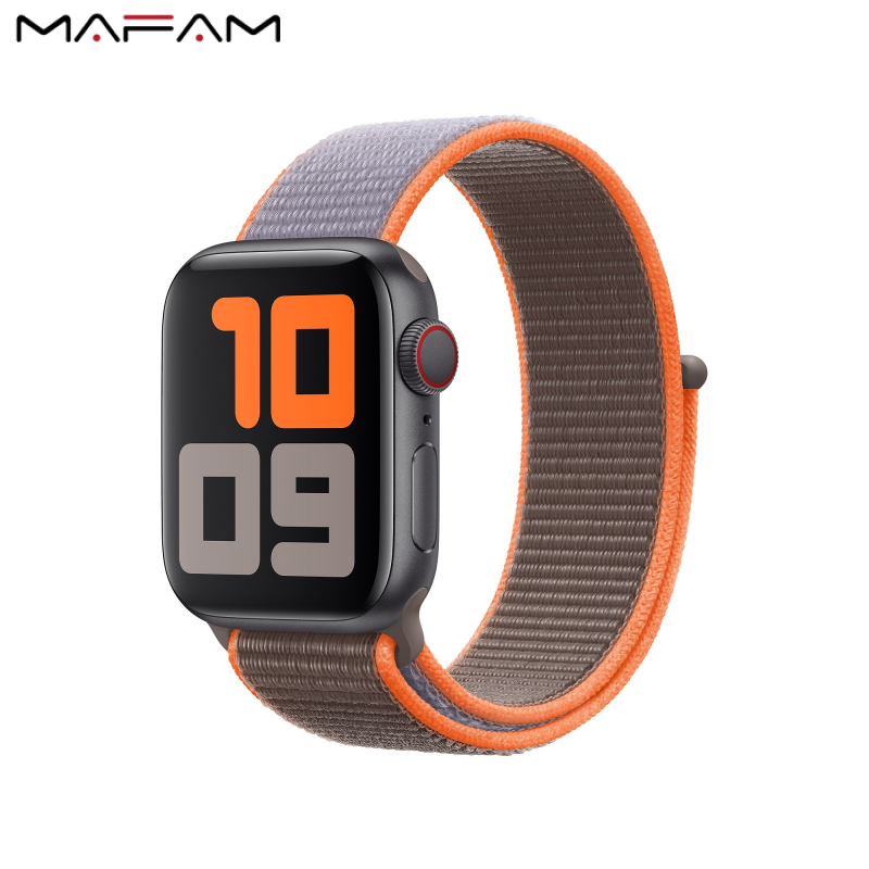Vòng Lặp Thể Thao MAFAM Cho Apple Watch Series 6/5/4/3/2/1 38MM 40MM 42MM 44MM Dây Đeo Nylon