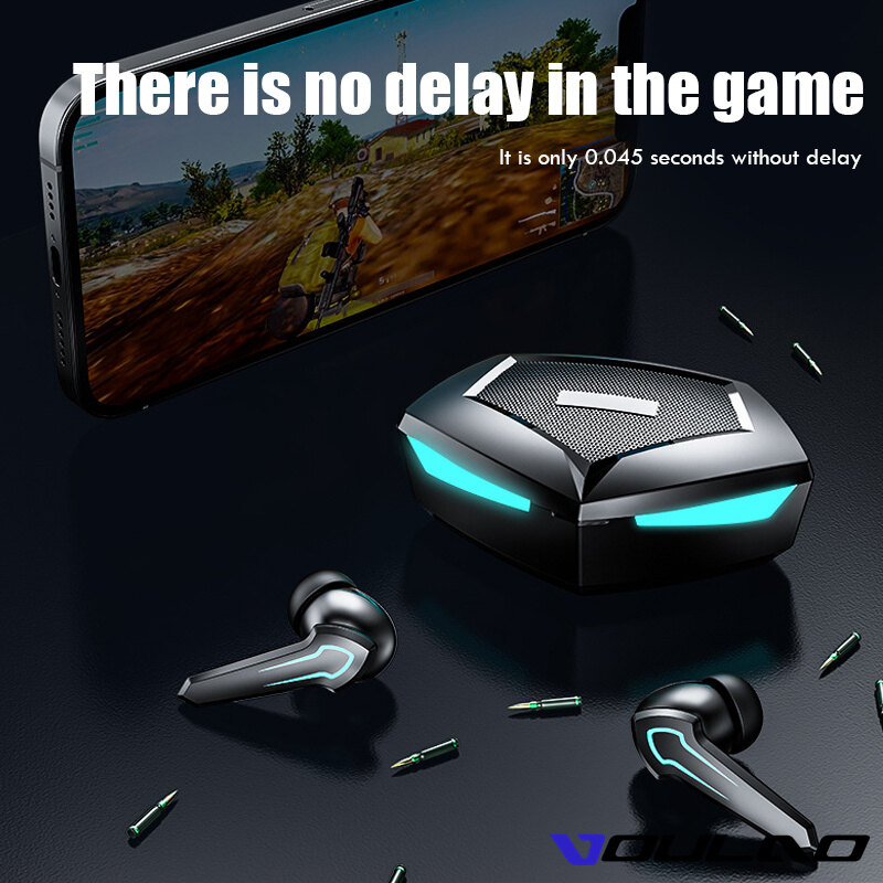 VOULAO Gaming Headset 65ms Low Latency TWS Bluetooth Earphone Stereo