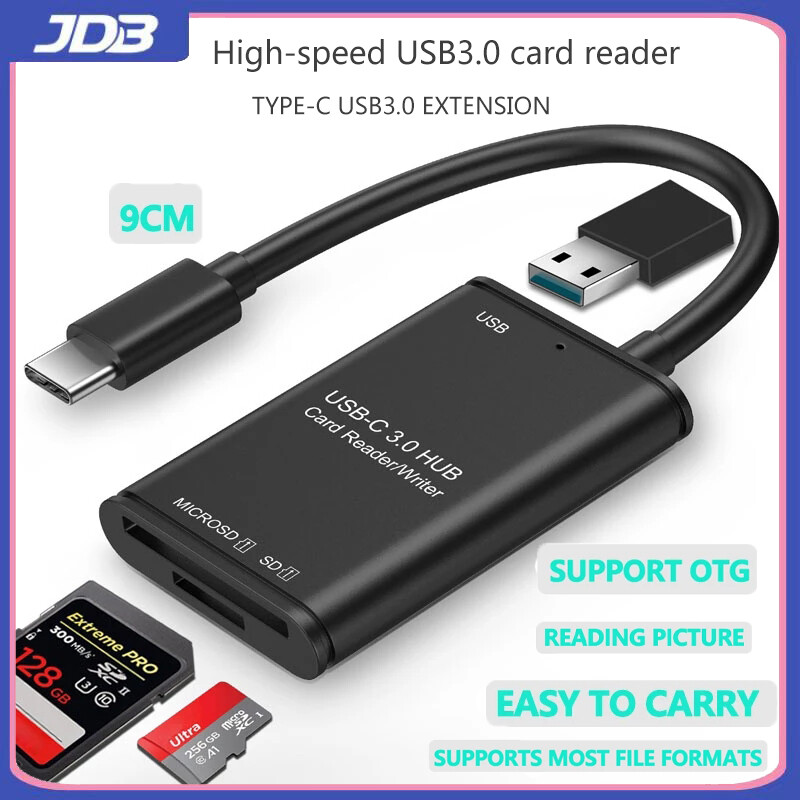 JDB Bộ Chia Cổng USB C HUB USB 3.0 Loại C Bộ Chuyển Đổi USB-C Thunderbolt 3 Đầu Đọc Thẻ TF SD OTG Cho Hệ Thống Windows 10.8.7. Vista. Xp Mac10.4.6