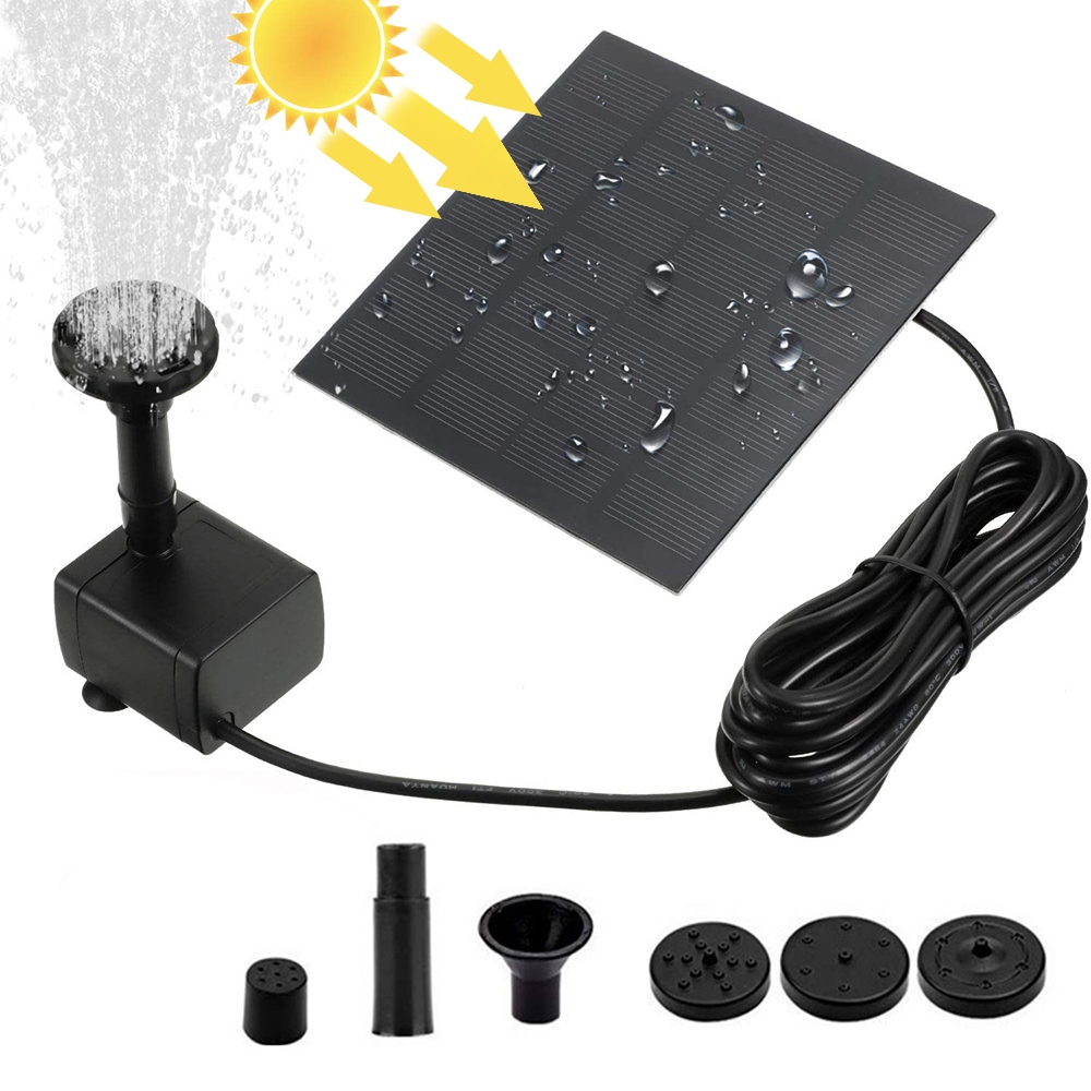 {hot} Garden Solar Fountain Water Fountain Patio Decoration Pool Pond With 6 Nozzles Water Pump Solar Powered Fountain Garden Outdoor