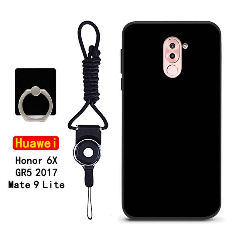 Vỏ Cho Huawei GR5 2017 Huawei Mate 9 Lite Huawei Honor 6X Siêu Mỏng Chống Sốc Rắn Mài Có Vỏ Mềm Bằng Silicon TPU Ốp Lưng Đen 3in1