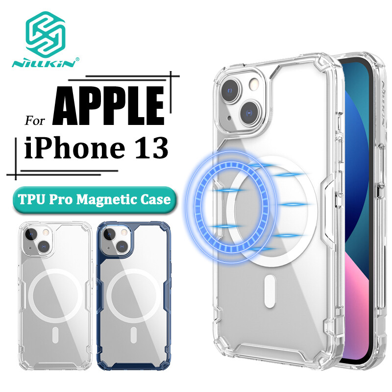 Nillkin Sang Trọng Mềm Silicone Ốp Lưng Cho iPhone 13 Ốp Lưng Trong Suốt TPU + PC Silicone Trong Suốt Chống Sốc MagSafe Ốp Lưng