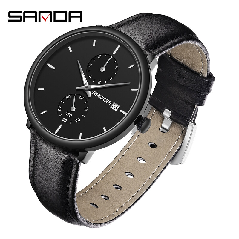 Sanda Glow Three Needle Fashion Simple Luxury Men's Waterproof Sports Casual Watch SD1115-13 ราคา 294 บาท*ส่งฟรี