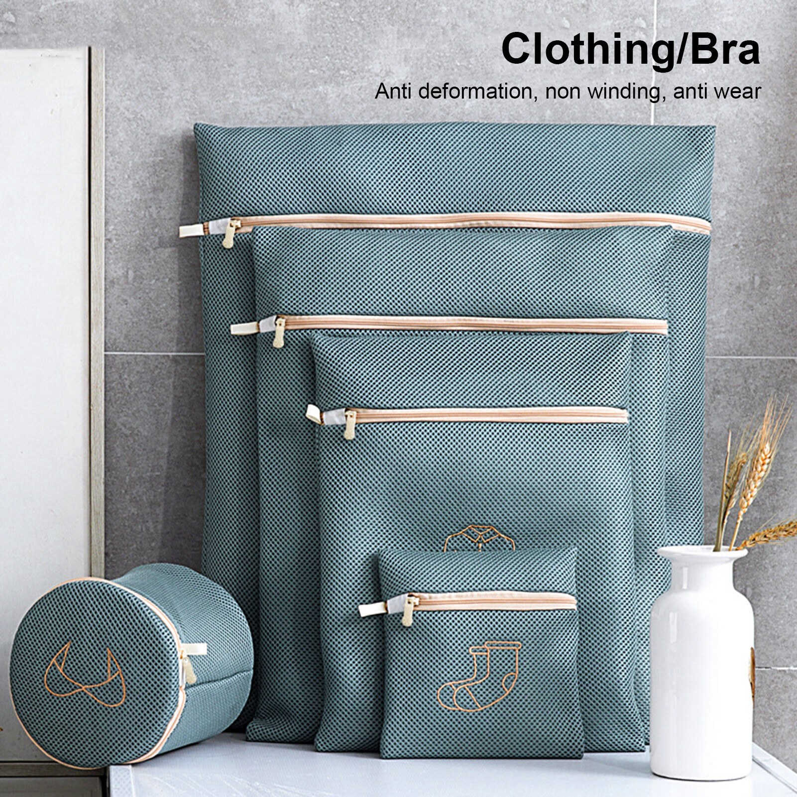 Xiaxuannai túi giặt chống xước chống biến dạng dung tích lớn thêu đồ lót áo ngực vớ rửa túi lưới sử dụng thường nhật thuận tiện túi giặt