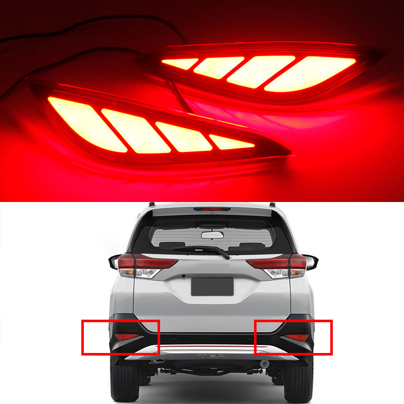 Đèn led phản quang cản sau đèn hậu phanh đèn xe hơi cho toyota rush 2018/2019