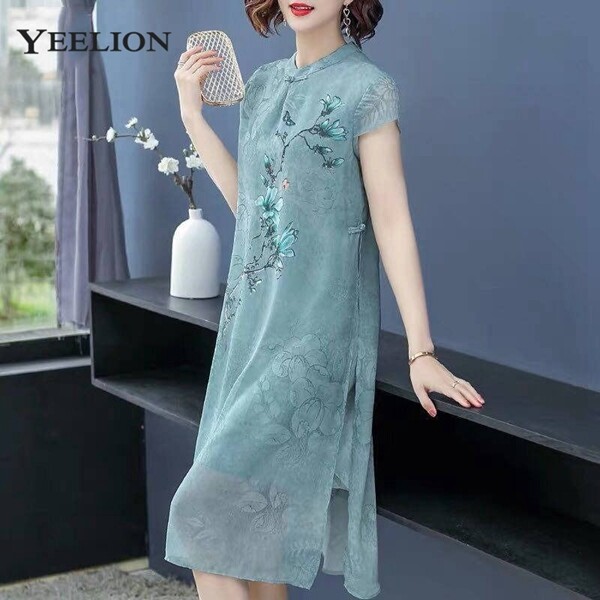 Đầm Nữ Mùa Hè YEELION, Dáng Rộng, Phong Cách Phương Tây, Dành Cho Phụ Nữ Trung Niên Và Cao Tuổi 2022