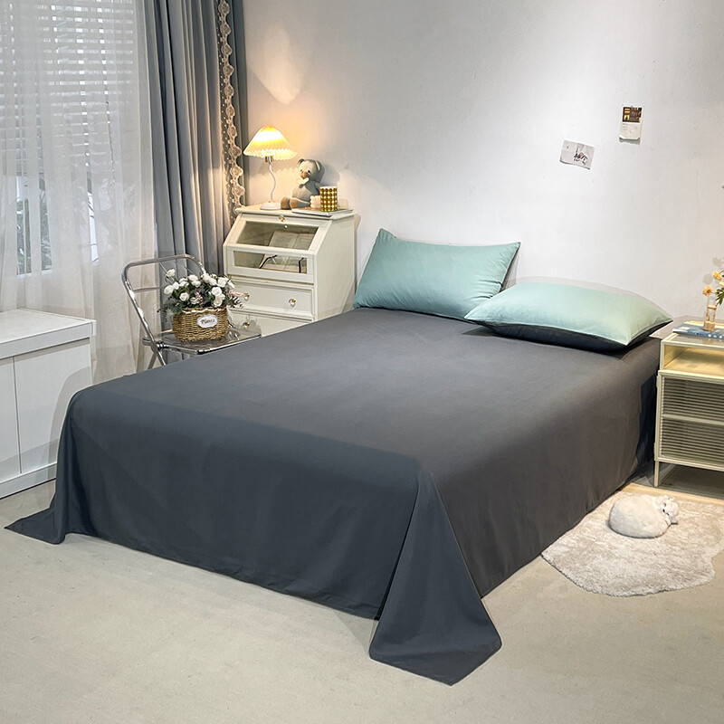 Ga Trải Giường Cotton Ga Trải Giường Hai Kích Thước Màu Trơn Ga Trải Giường Hai Lớp Vải Ga Trải Giường Ga Trải Giường Gia Đình Cho Giường Ga Trải Giường Phẳng