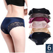 Ice Silk Lace Seamless Panties - Cozy Tempting Briefs 