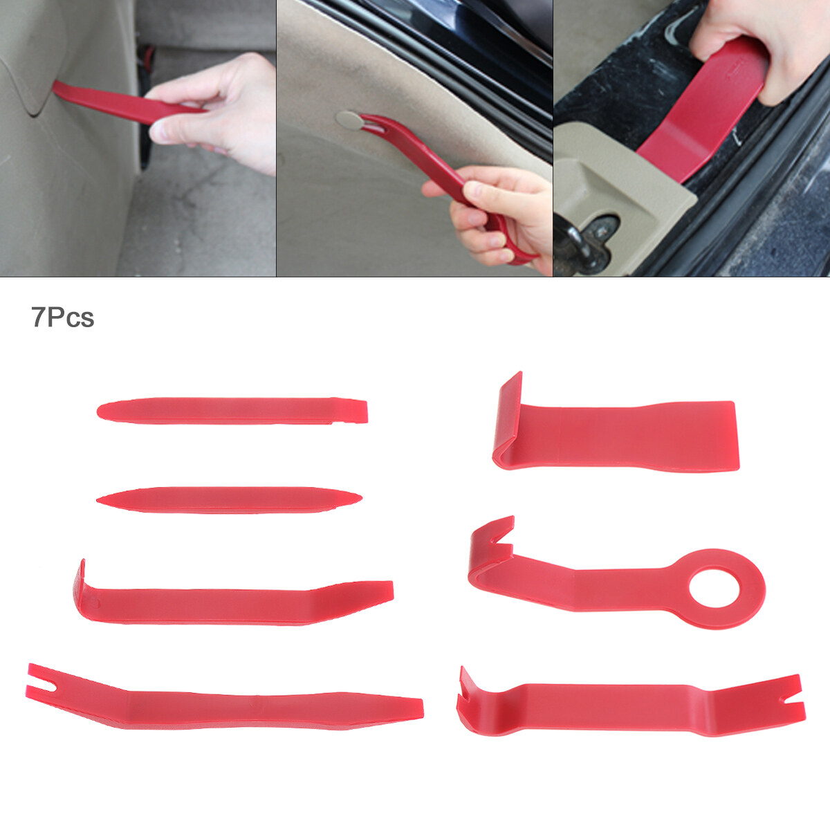 7 Chiếc Nhựa Đỏ Xe Di Động Bảng Điều Khiển Cửa Bên Trong Tân Trang Âm Thanh Dụng Cụ Tháo