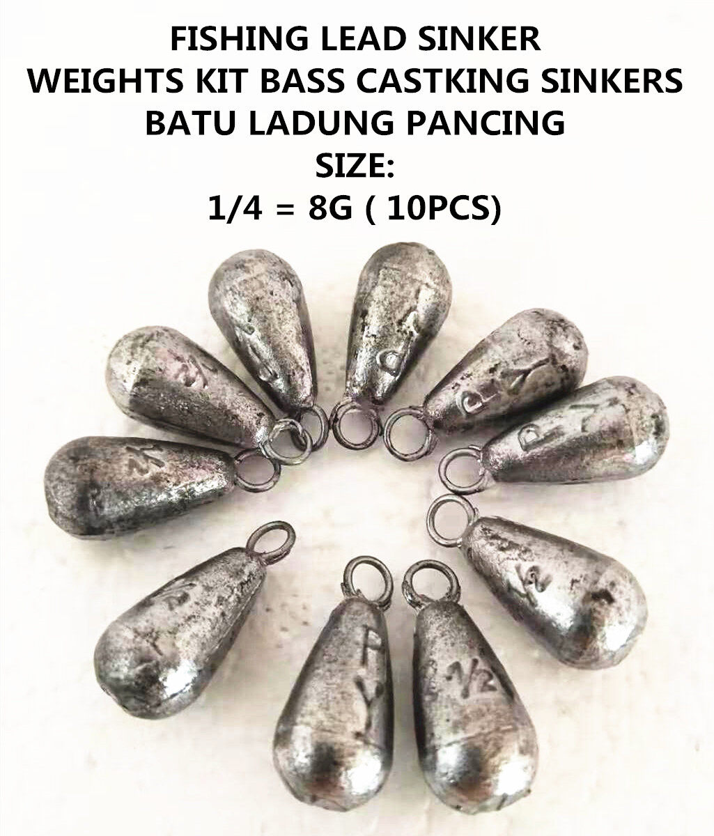 4077 SMALL FISHING LEAD SB SINKER WEIGHTS KIT BASS CASTKING SINKERS BATU  LADUNG PANCING SIZE KECIL
