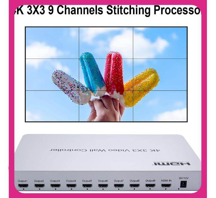 Only the price for 2pcs 4K 3x3 Video Wall Controller ราคา  31,722 บาท*ส่งฟรี