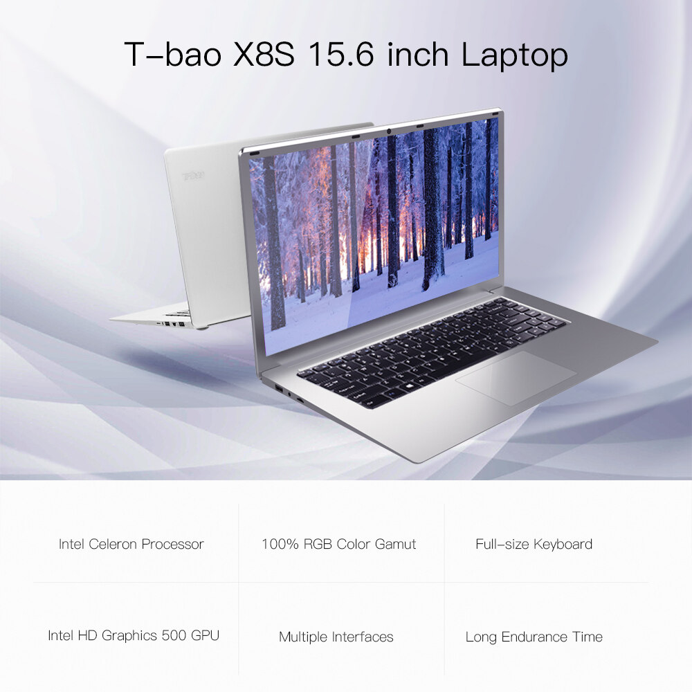 Lazada Philippines - T-bao X8S 15.6 inch Ultra-thin Laptop with 1080P IPS Screen Celeron J3455/J4115/J4125 8GB Memory 512GB SSD Portable Laptop