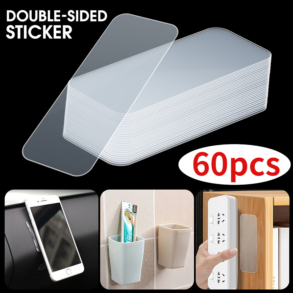 60 miếng băng dính nano hai mặt siêu chắc miếng dán cố định miếng dán chống nước hai mặt tự dính trang trí nhà cửa