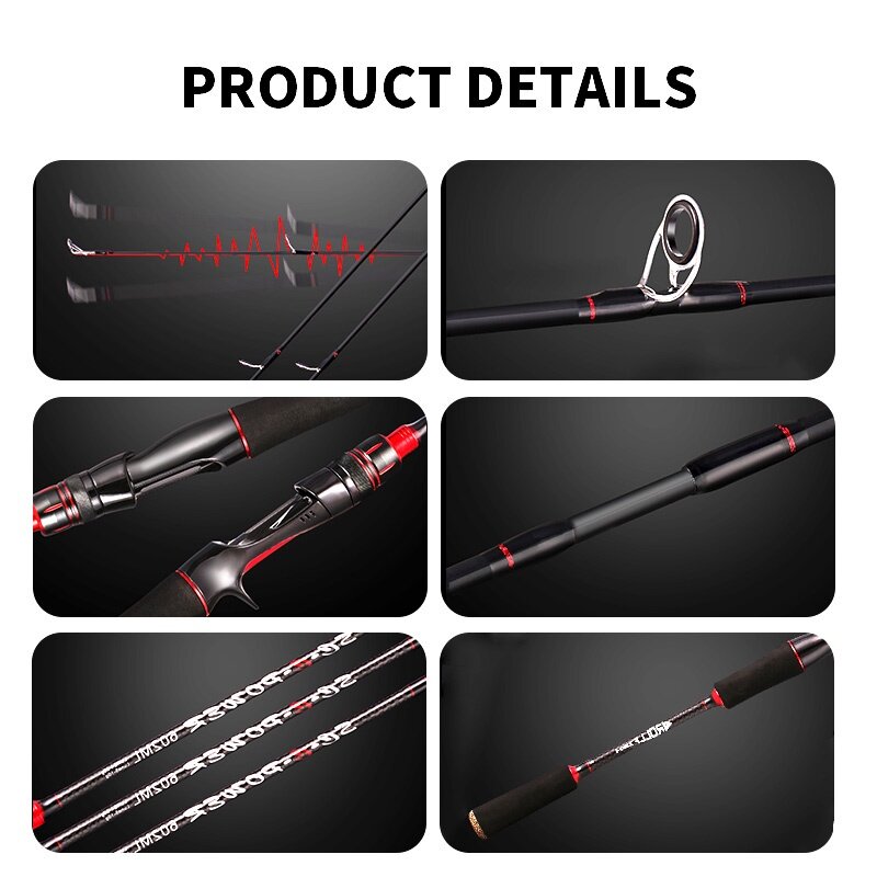 Rollfish Fishing Rod And Reel Set ML Lure Fishing Rod Baitcasting Reel 100m  PE Line Lure Full Set Joran Pancing 1.68m Spinning Casting