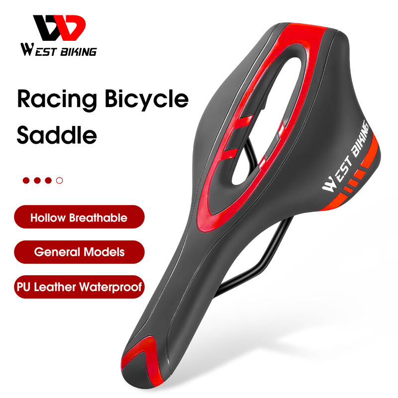 Tây Biking Xe Đạp Yên Skidproof Yên Xe Đạp Gối Đệm Ghế MTB Đường Núi Đỏ Đi Xe Đạp Yên Xe Đạp