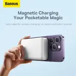 Baseus 20W Power Bank 20000mAh Portable Mini Powerbanks Wireless Fast Charging for iPhone 15 14 13 12 Pro Max