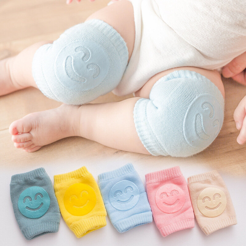 Mododo Miếng Đệm Đầu Gối Chống Trượt Vớ Khuỷu Tay, Bé Thu Thập Dữ Liệu Bảo Vệ 1 Cặp Phụ Kiện Cotton/Spandex Thoáng Khí Cho Trẻ Sơ Sinh Họa Tiết Nụ Cười Bé Trai Bé Gái