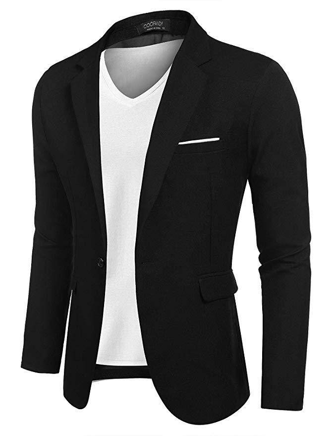 Áo Khoác Thể Thao Nam Giản Dị Áo Khoác Thể Thao Một Nút Ôm Vừa Áo Khoác Blazer