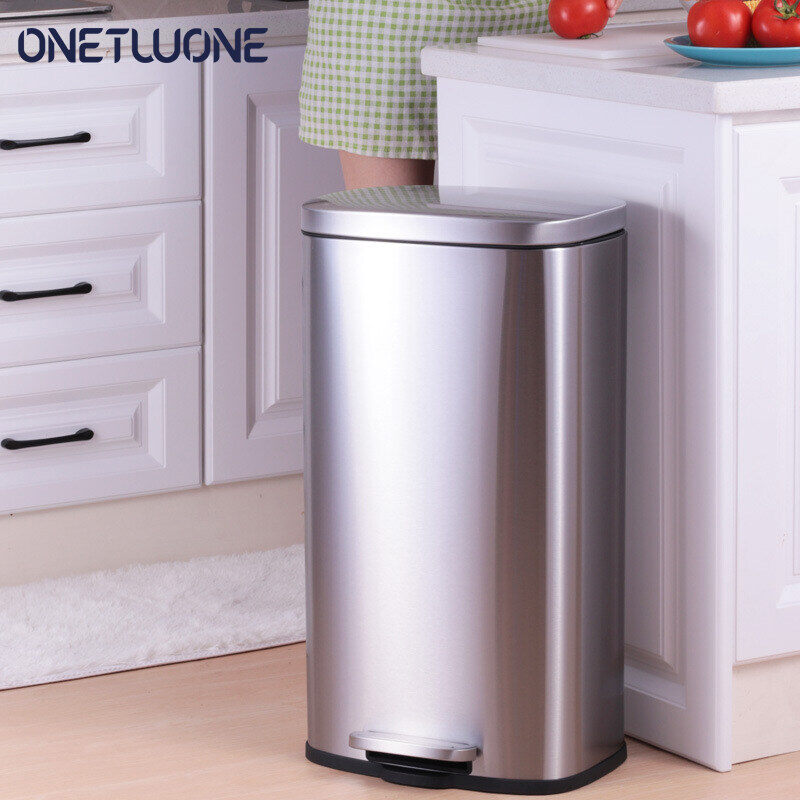 Ontwone 401 Stainless steel Trash Can 30L/50L Garbage Recycling Bins large capacity Trash Bin House warming Gift Kitchen Large Trash Can ราคา 2,923 บาท*ส่งฟรี